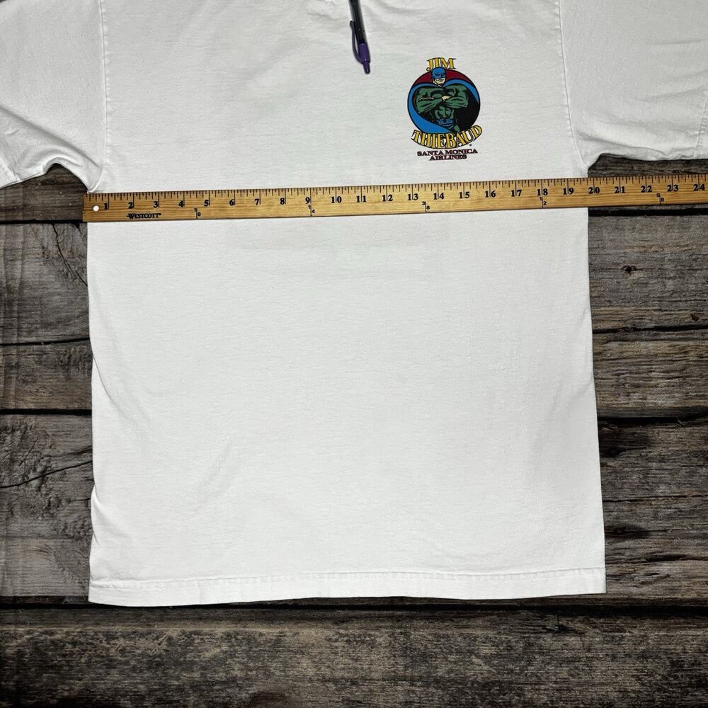 VTG 90s Y2K NHS Skate Jim Thiebaud Santa Monica Airlines Art T Shirt Size Medium - Picture 6 of 7